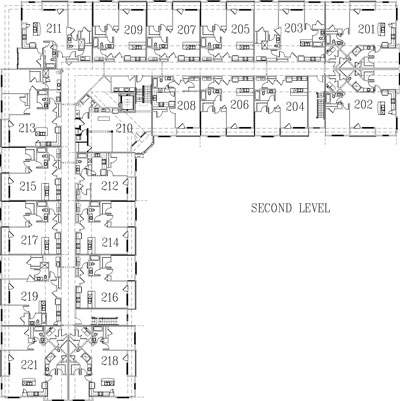Image of building layout for second floor.
