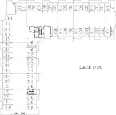 Image of building layout for garage floor.