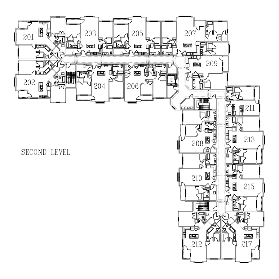 Image of building layout for second floor.